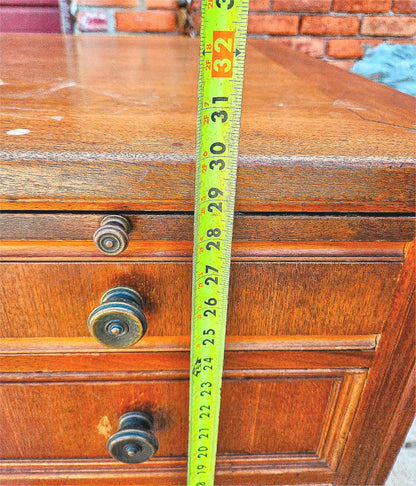 VINTAGE STOW DAVIS UofM LAW SCHOOL DESK 66"x 36"x 30" Inch 8 DRAWERS FREE SHIP