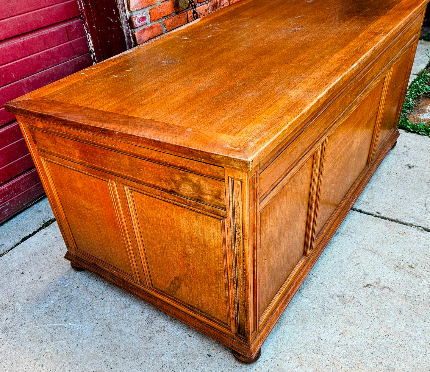 VINTAGE STOW DAVIS UofM LAW SCHOOL DESK 66"x 36"x 30" Inch 8 DRAWERS FREE SHIP