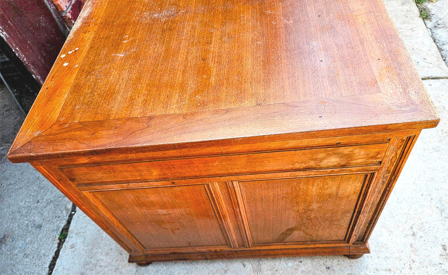 VINTAGE STOW DAVIS UofM LAW SCHOOL DESK 66"x 36"x 30" Inch 8 DRAWERS FREE SHIP