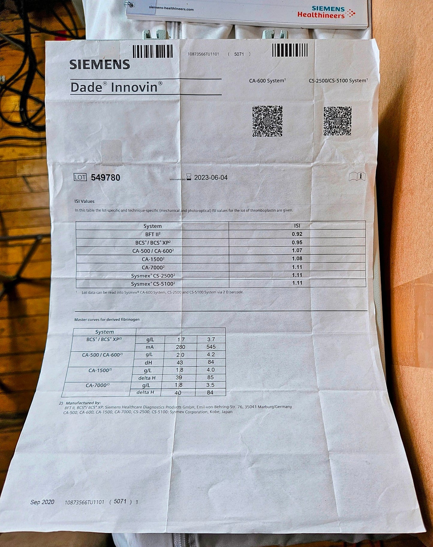 SIEMENS BFT II ANALYZER CLOT DETECTING TURBODENSITOMETRIC COAGULOMETER FREE SHIP