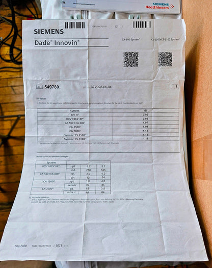 SIEMENS BFT II ANALYZER CLOT DETECTING TURBODENSITOMETRIC COAGULOMETER FREE SHIP