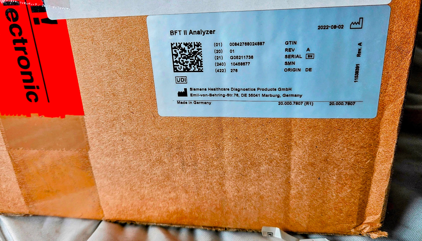 SIEMENS BFT II ANALYZER CLOT DETECTING TURBODENSITOMETRIC COAGULOMETER FREE SHIP