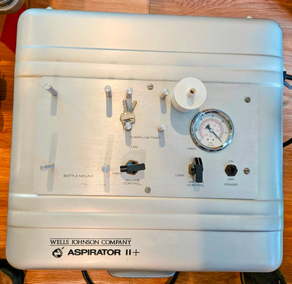 90DAYWARRANTY WELLS JOHNSON ASPIRATOR II PLUS w/ MANUAL & FOOTSWITCH WATCH-VIDEO