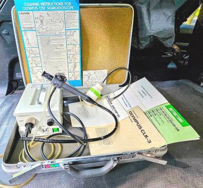 90-DAYWARRANTY OLYMPUS OSF-35 FIBERSCOPE & CLK-3 LIGHTSOURCE CASE KEY WATCHVIDEO