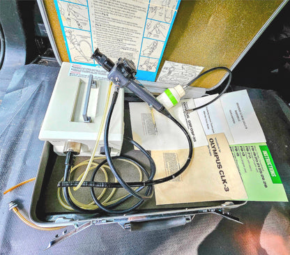 90-DAYWARRANTY OLYMPUS OSF-35 FIBERSCOPE & CLK-3 LIGHTSOURCE CASE KEY WATCHVIDEO