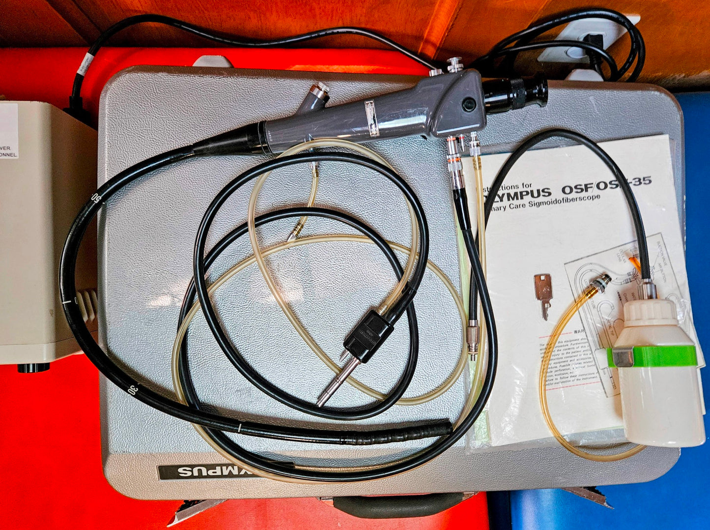 90-DAYWARRANTY OLYMPUS OSF-35 FIBERSCOPE & CLK-3 LIGHTSOURCE CASE KEY WATCHVIDEO