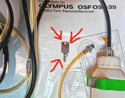 90-DAYWARRANTY OLYMPUS OSF-35 FIBERSCOPE & CLK-3 LIGHTSOURCE CASE KEY WATCHVIDEO