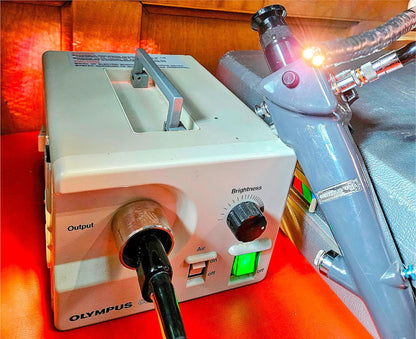 90-DAYWARRANTY OLYMPUS OSF-35 FIBERSCOPE & CLK-3 LIGHTSOURCE CASE KEY WATCHVIDEO