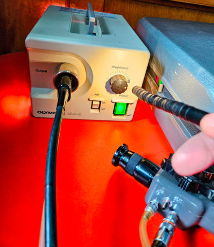 90-DAYWARRANTY OLYMPUS OSF-35 FIBERSCOPE & CLK-3 LIGHTSOURCE CASE KEY WATCHVIDEO