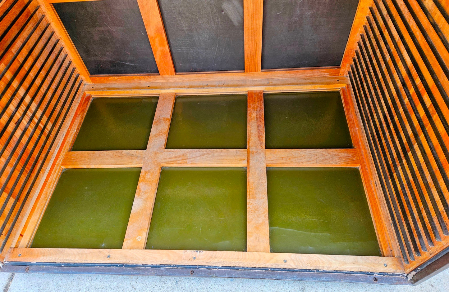 RARE 1940s? WOOD & STEEL 56"x40"x40" 12 DRAWER MAP FILE WATCH-VIDEO FREESHIPPING