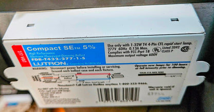 WARRANTY LUTRON FDB-T432-277-1-S ELECTRONIC FLUORESCENT DIMMING BALLAST FREESHIP