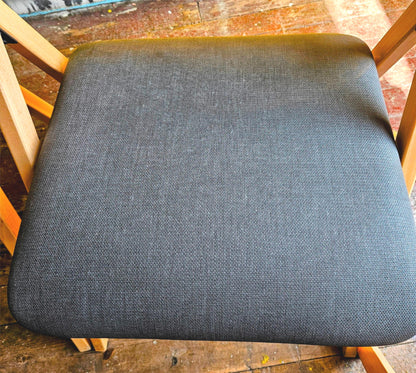 LOT OF 6 WIELAND PERK CHARCOAL FOLDING WOOD FABRIC CHAIRS MODEL 7028202 FREESHIP