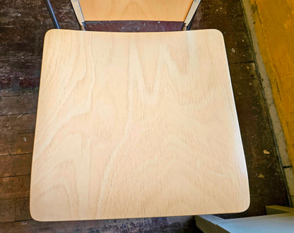 LOT of 8 KUSCH+CO 2000s RETRO LOOK HOT MOULDED PLYWOOD STACKING CHAIRS FREE SHIP