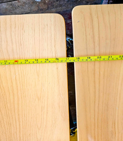 LOT of 8 KUSCH+CO 2000s RETRO LOOK HOT MOULDED PLYWOOD STACKING CHAIRS FREE SHIP