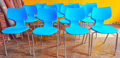 LOT 12 SMITH SYSTEM FLAVORS MODERN SCULPTED HOT MOULDED STACKING CHAIRS FREESHIP