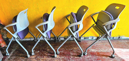 LOT OF 14 ALLSTEEL PERK PLYFOLD MUSCATINE BUSINESS FOLDING CHAIRS FREE SHIP