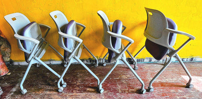 LOT OF 14 ALLSTEEL PERK PLYFOLD MUSCATINE BUSINESS FOLDING CHAIRS FREE SHIP