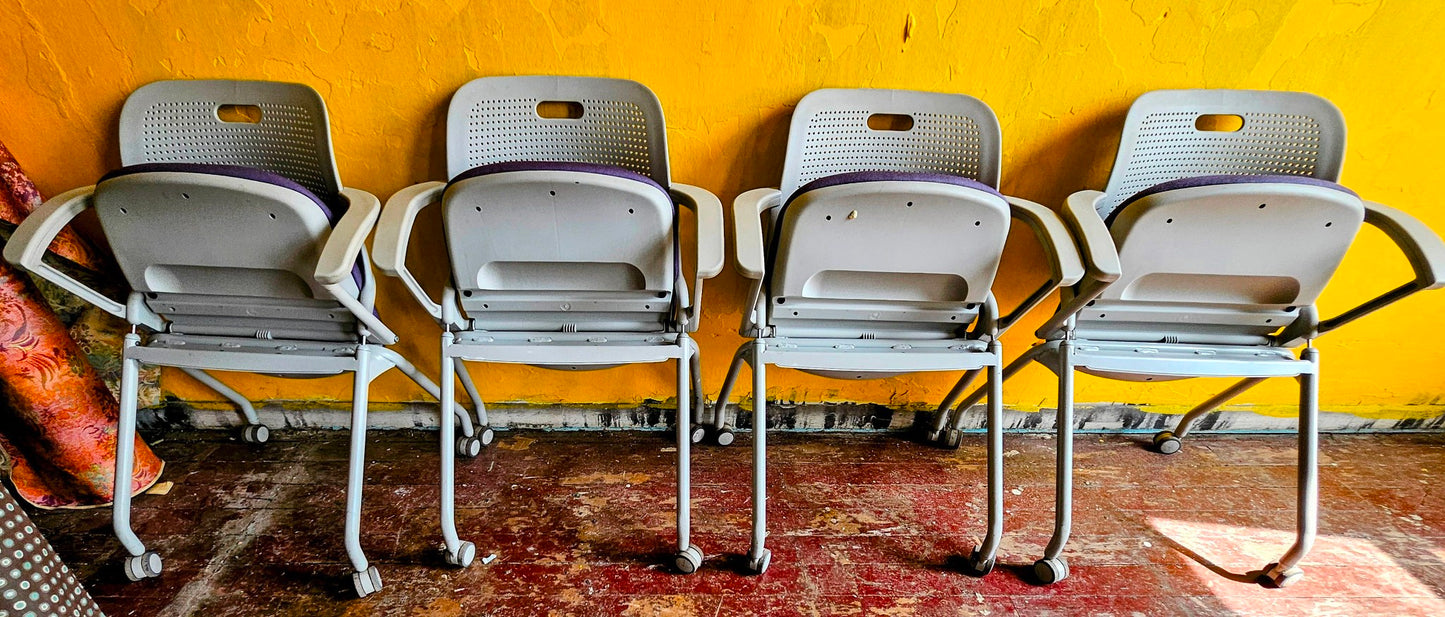 LOT OF 14 ALLSTEEL PERK PLYFOLD MUSCATINE BUSINESS FOLDING CHAIRS FREE SHIP