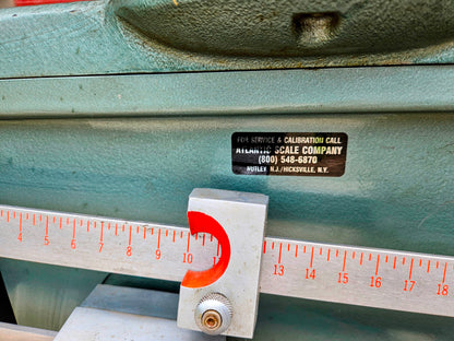 PERFECT VINTAGE ORIGINAL TOLEDO 750LB BEAM & DIAL PLATFORM GRAIN SCALE FREE SHIP