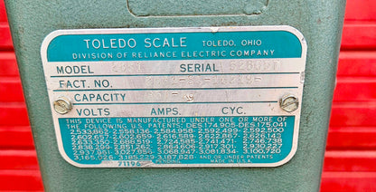 PERFECT VINTAGE ORIGINAL TOLEDO 750LB BEAM & DIAL PLATFORM GRAIN SCALE FREE SHIP