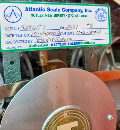 PERFECT VINTAGE ORIGINAL TOLEDO 750LB BEAM & DIAL PLATFORM GRAIN SCALE FREE SHIP