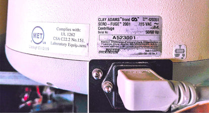 100% 90-DAY-WARRANTY CLAY ADAMS 2001 CENTRIFUGE WITH ROTOR FREE SHIP WATCH VIDEO