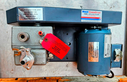 WELCH CHEMSTAR 1400N CHEMICHAL RESISTANT VACUUM PUMP 10.6cfm WATCHVIDEO FREESHIP
