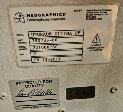 MEDGRAPHICS ULTIMA PF™ PULMONARY FUNCTION SYSTEM 120DAYWARRANTY FREESHIP