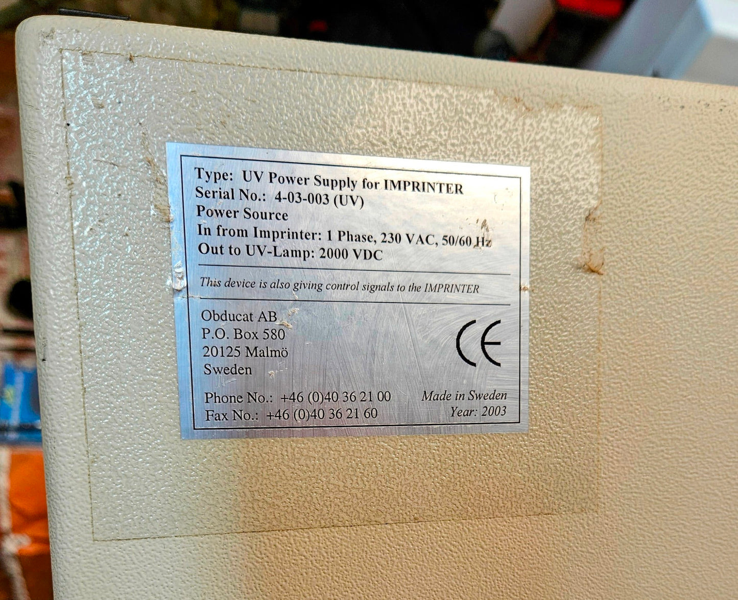 OBDUCAT IMPRINTER NIL-4-OA-DS-UV NANOIMPRINT LITHOGRAPHY MACHINE FREE SHIP