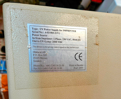 OBDUCAT IMPRINTER NIL-4-OA-DS-UV NANOIMPRINT LITHOGRAPHY MACHINE FREE SHIP