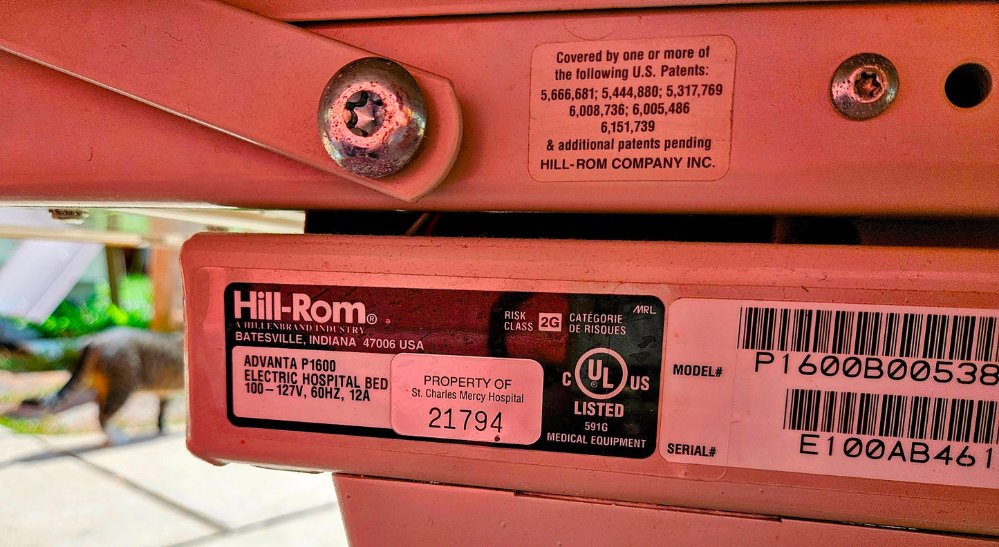 HILL-ROM ADVANTA P1600 POWER HOSPITAL GURNEY GELMATTRESS DIGITALSCALE WATCHVIDEO