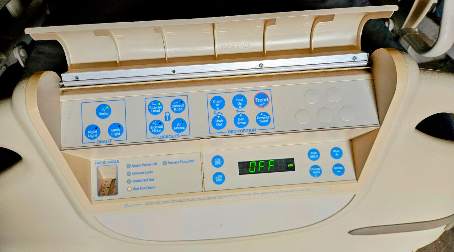 HILL-ROM ADVANTA P1600 POWER HOSPITAL GURNEY GELMATTRESS DIGITALSCALE WATCHVIDEO