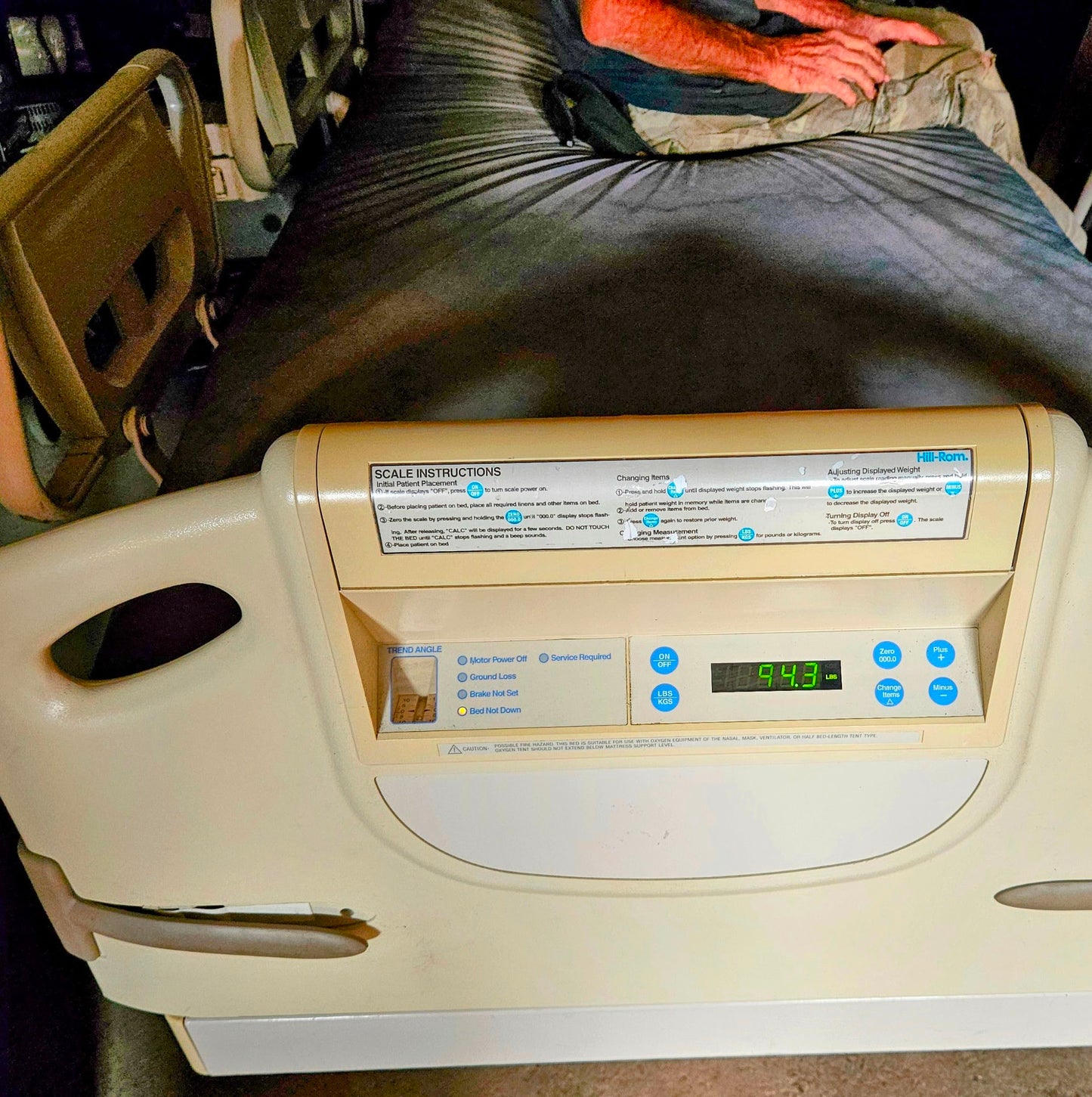 HILL-ROM ADVANTA P1600 POWER HOSPITAL GURNEY GELMATTRESS DIGITALSCALE WATCHVIDEO