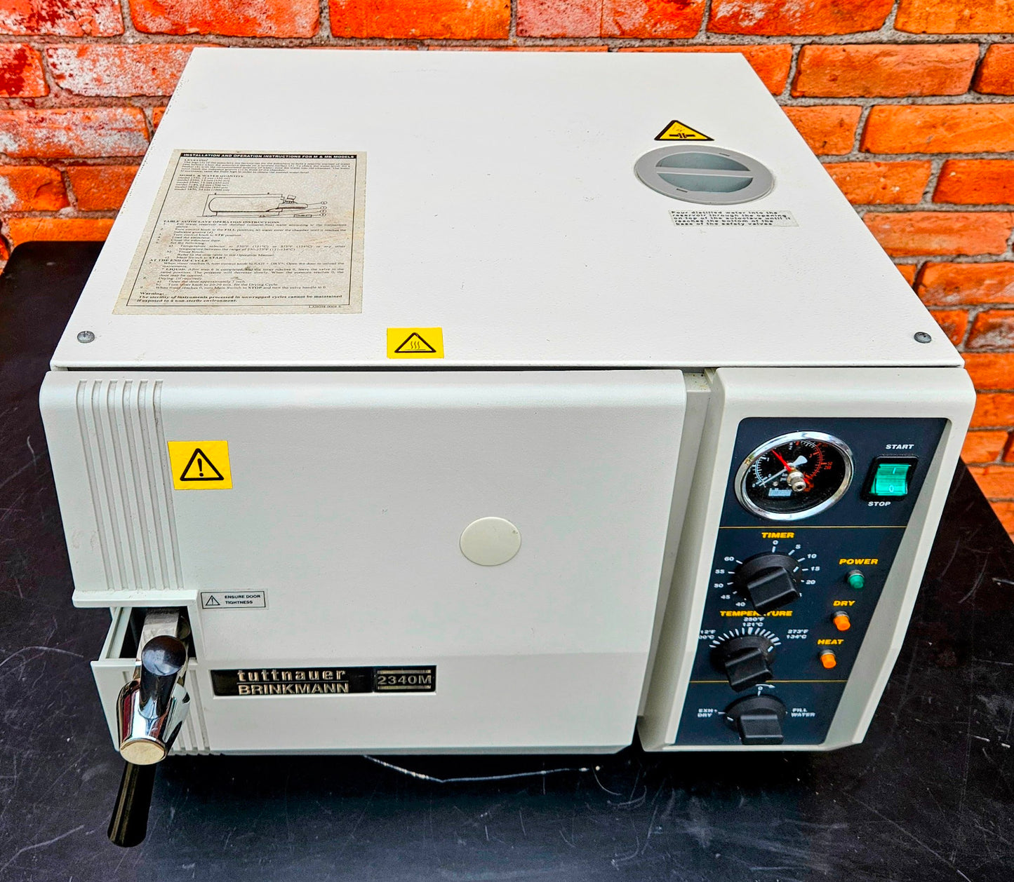 120-DAY-WARRANTY TUTTNAUER 2340M BENCHTOP AUTOCLAVE 1400W & MANUAL FREE-SHIPPING