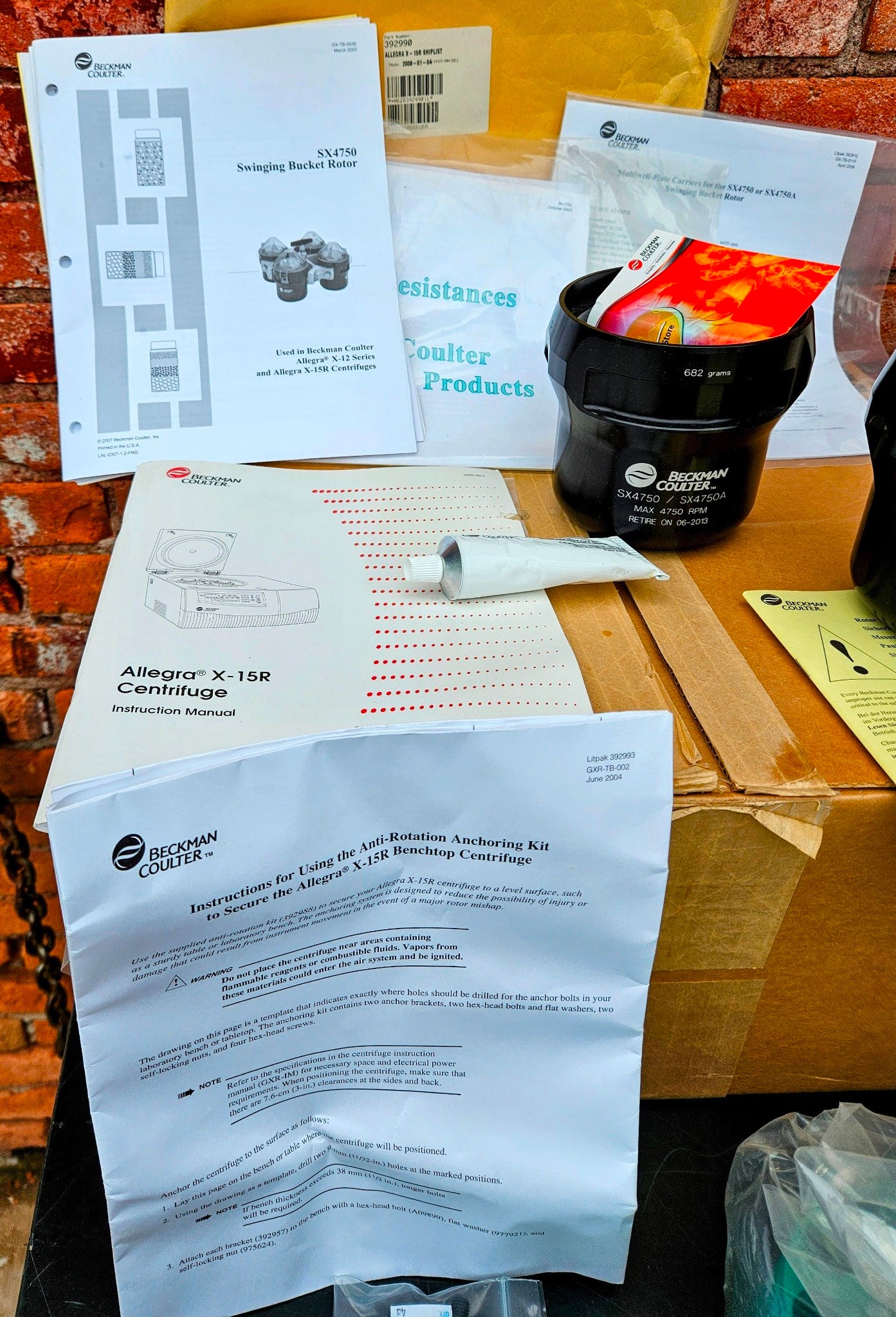 90DAY-WARRANTY BRAND NEW BECKMAN COULTER SX4750 BUCKET ROTOR & EXTRAS FREE-SHIP