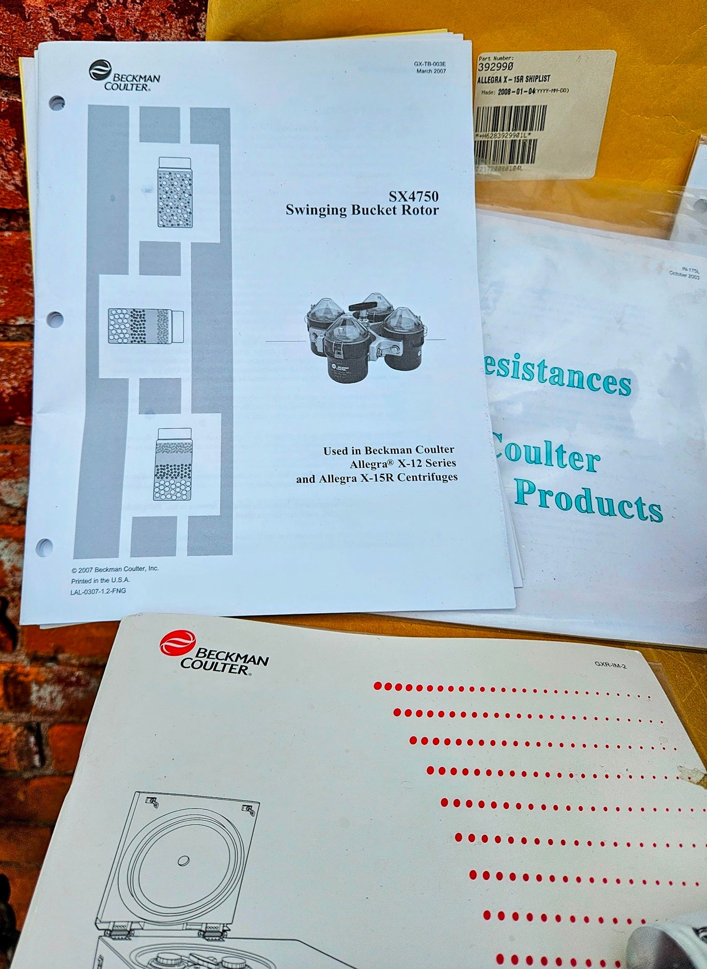 90DAY-WARRANTY BRAND NEW BECKMAN COULTER SX4750 BUCKET ROTOR & EXTRAS FREE-SHIP