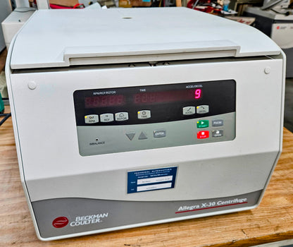 REFURBISHED BECKMAN COULTER ALLEGRA X-30 CENTRIFUGE & ROTOR WATCHVIDEO FREESHIP