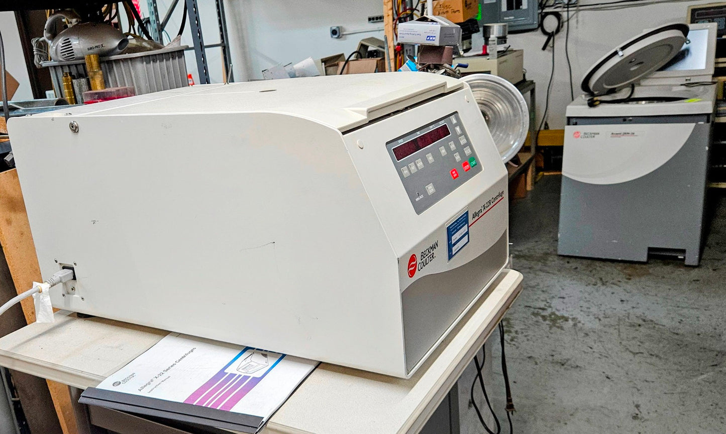 REFURBISHED BECKMAN COULTER ALLEGRA X-22R CENTRIFUGE & ROTOR WATCHVIDEO FREESHIP