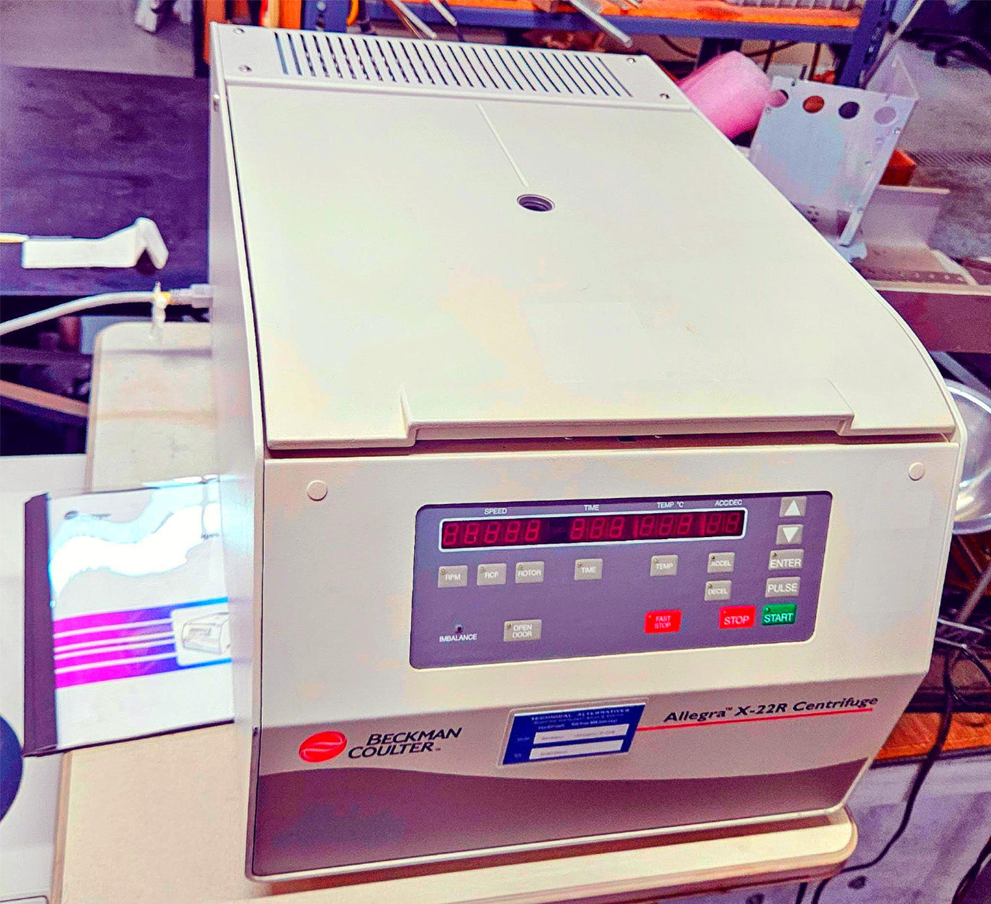 REFURBISHED BECKMAN COULTER ALLEGRA X-22R CENTRIFUGE & ROTOR WATCHVIDEO FREESHIP