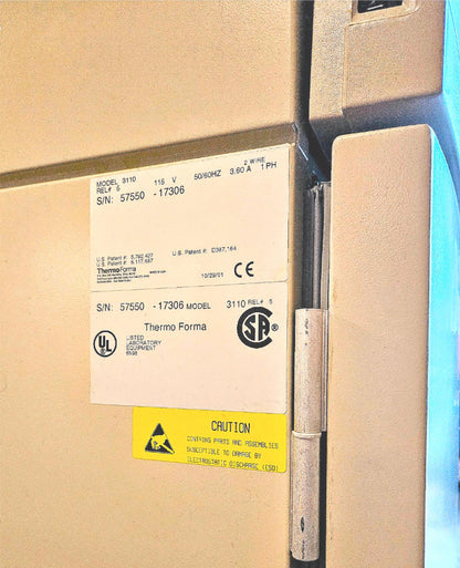 WARRANTY FORMA Model 3110 WATER JACKETED DOUBLE STACK CO2 INCUBATOR FREESHIP