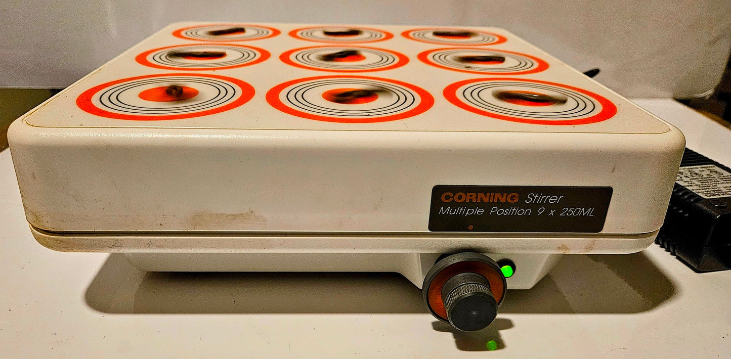 90DAYWARRANTY CORNING MP9I 9POSITION 9x250mL MAGNETIC STIRRER 2000RPM WATCHVIDE0