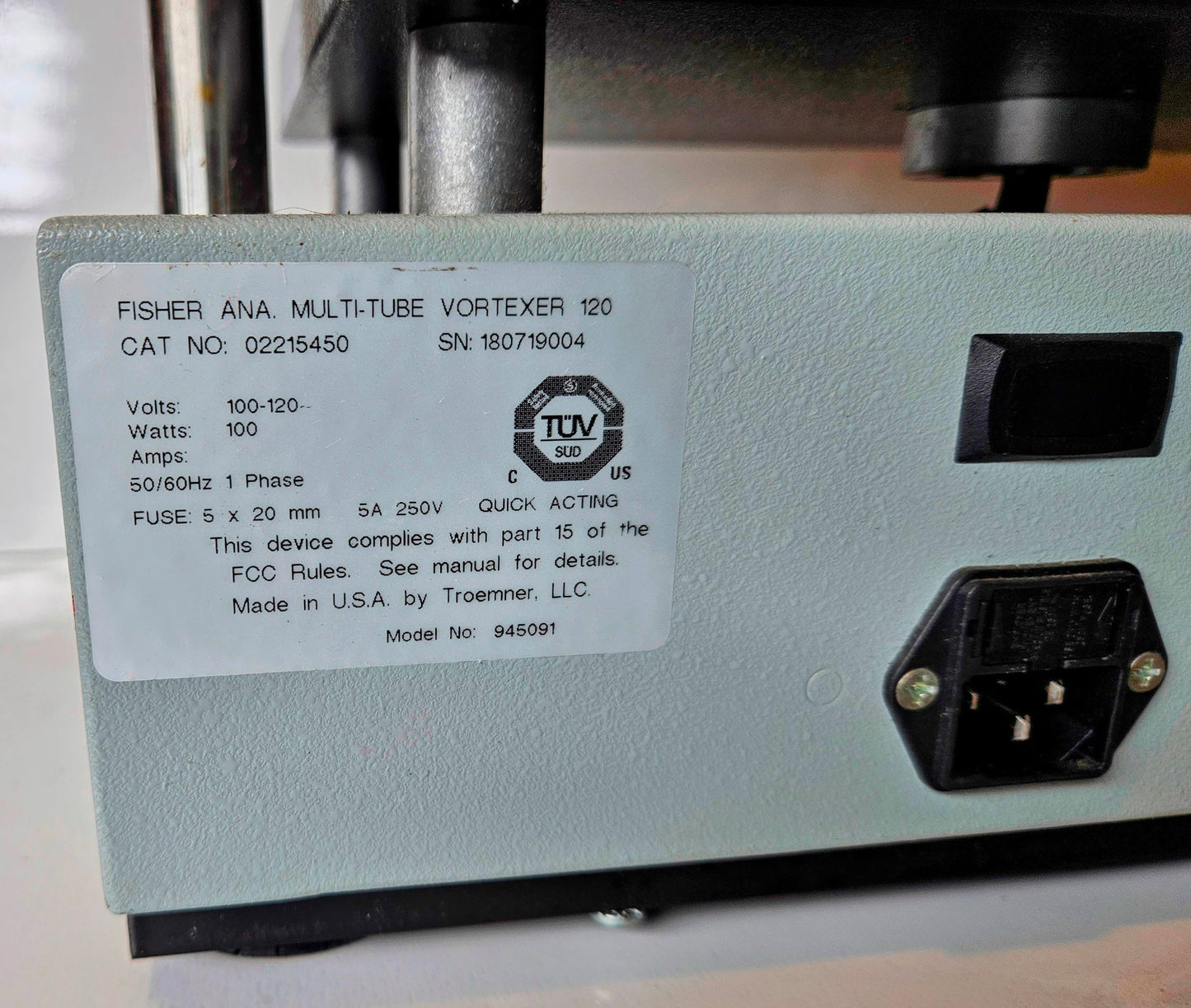 90DAYWARRANTY FISHER MULTI TUBE 1200 to 2400 RPM VORTEX ORBITAL MIXER WATCHVIDEO