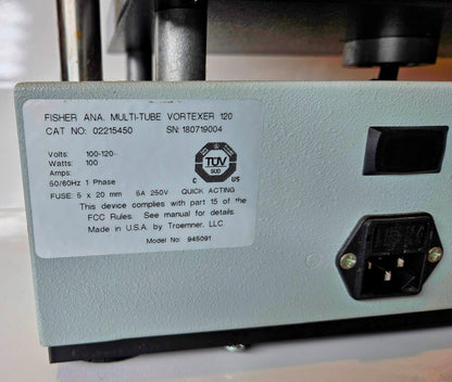 90DAYWARRANTY FISHER MULTI TUBE 1200 to 2400 RPM VORTEX ORBITAL MIXER WATCHVIDEO