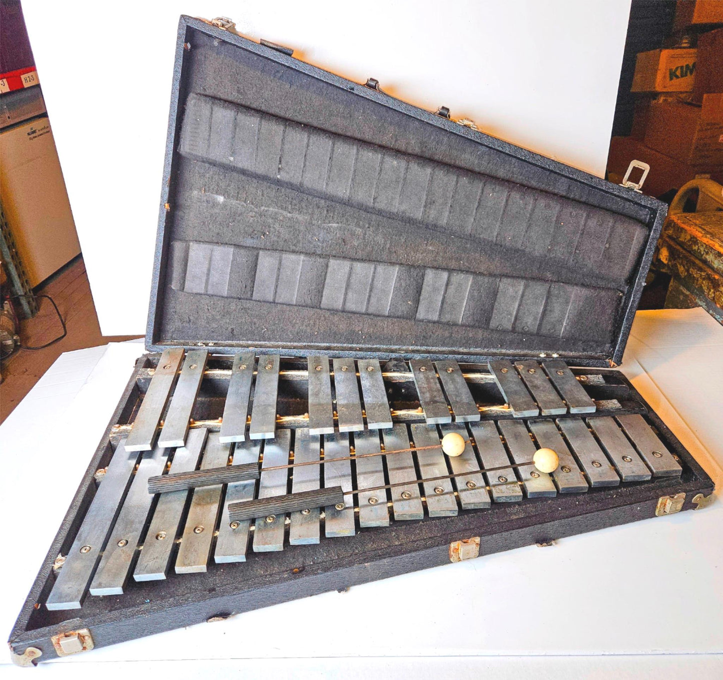 MUSSER M645 2.5 OCTAVE CLASSIC BELLS CARBON STEEL BARS XYLOPHONE & CASE FREESHIP