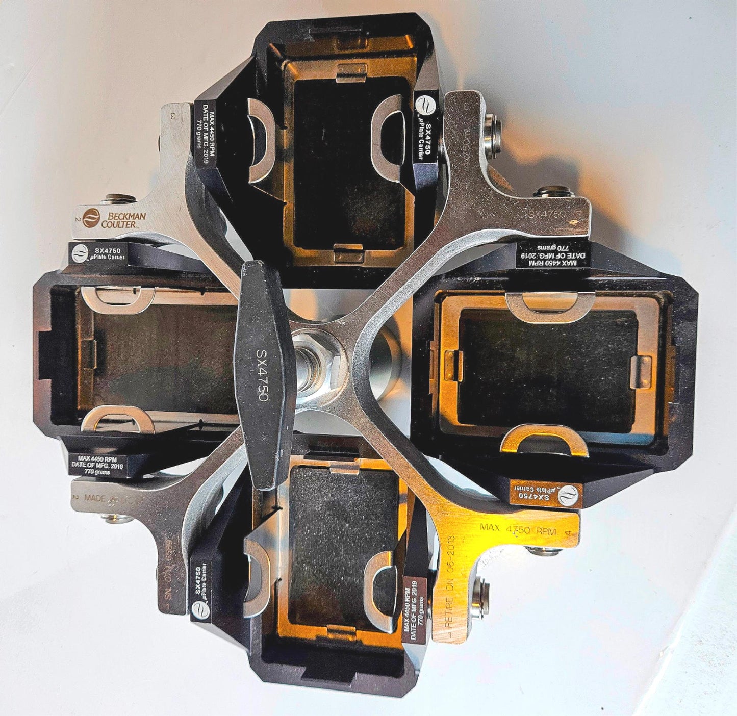 90DAYWARRANT BECKMAN COULTER SX4750 BUCKET ROTOR PLATE CARRIER & SCREW FREE-SHIP