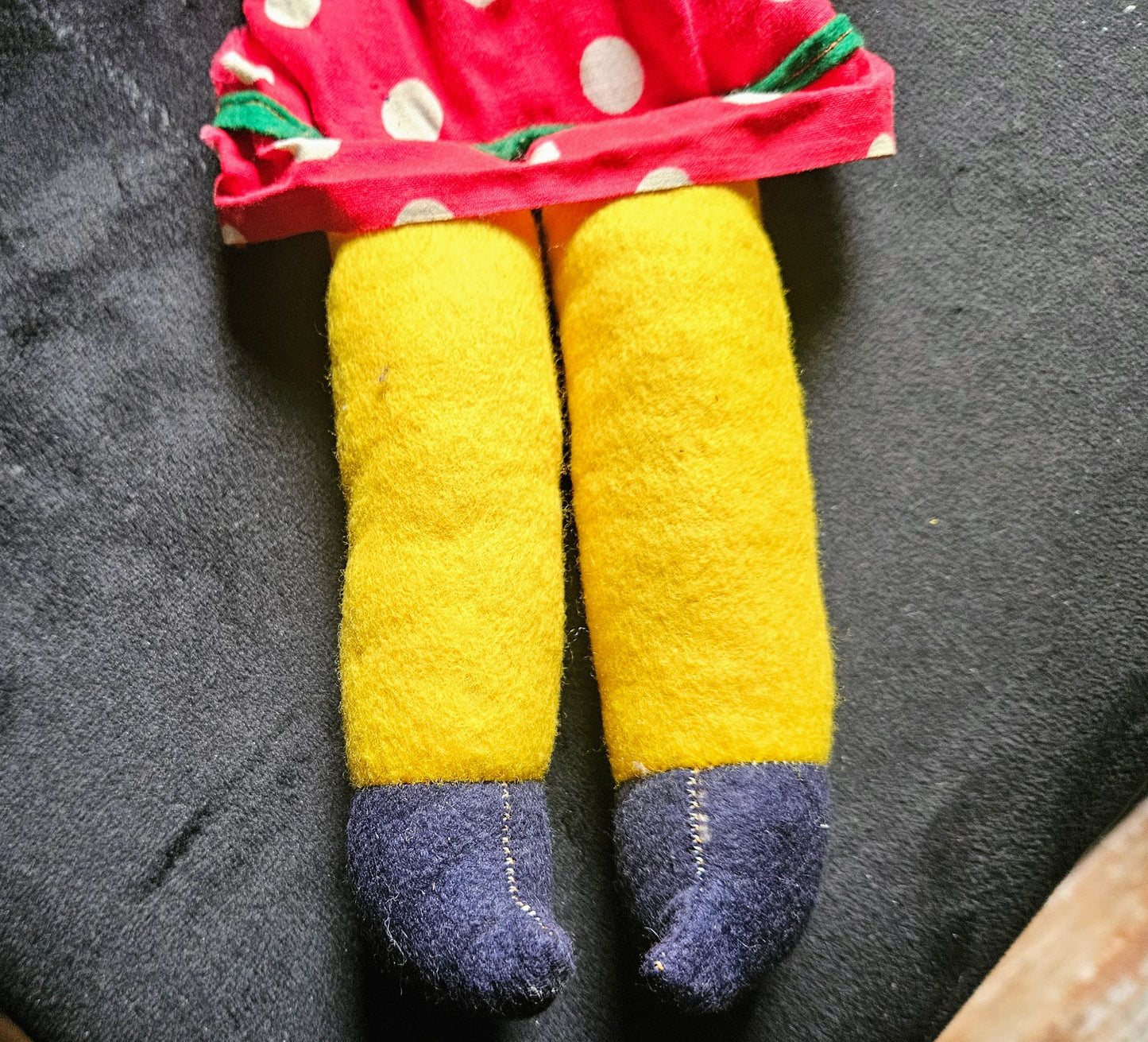 Antique KASPERTHEATER German 1930s/40s Wood Character Puppet Felt Cloth FreeShip