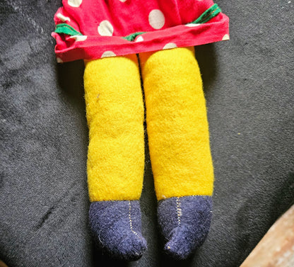 Antique KASPERTHEATER German 1930s/40s Wood Character Puppet Felt Cloth FreeShip