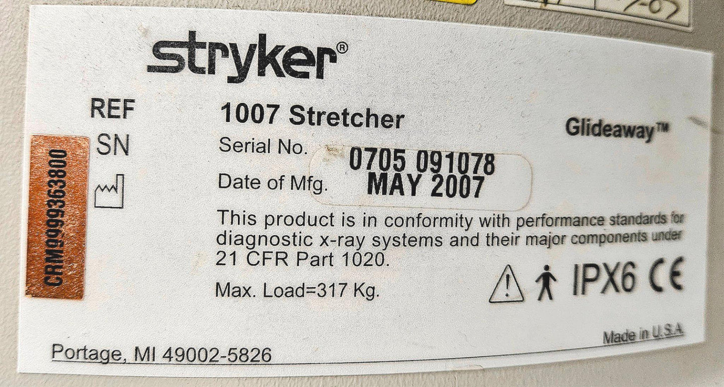 90-DAY-WARRANTY STRYKER 1007 ISOFLEX SE GEL MATTRESS HOSPITAL STRETCHER FREESHIP