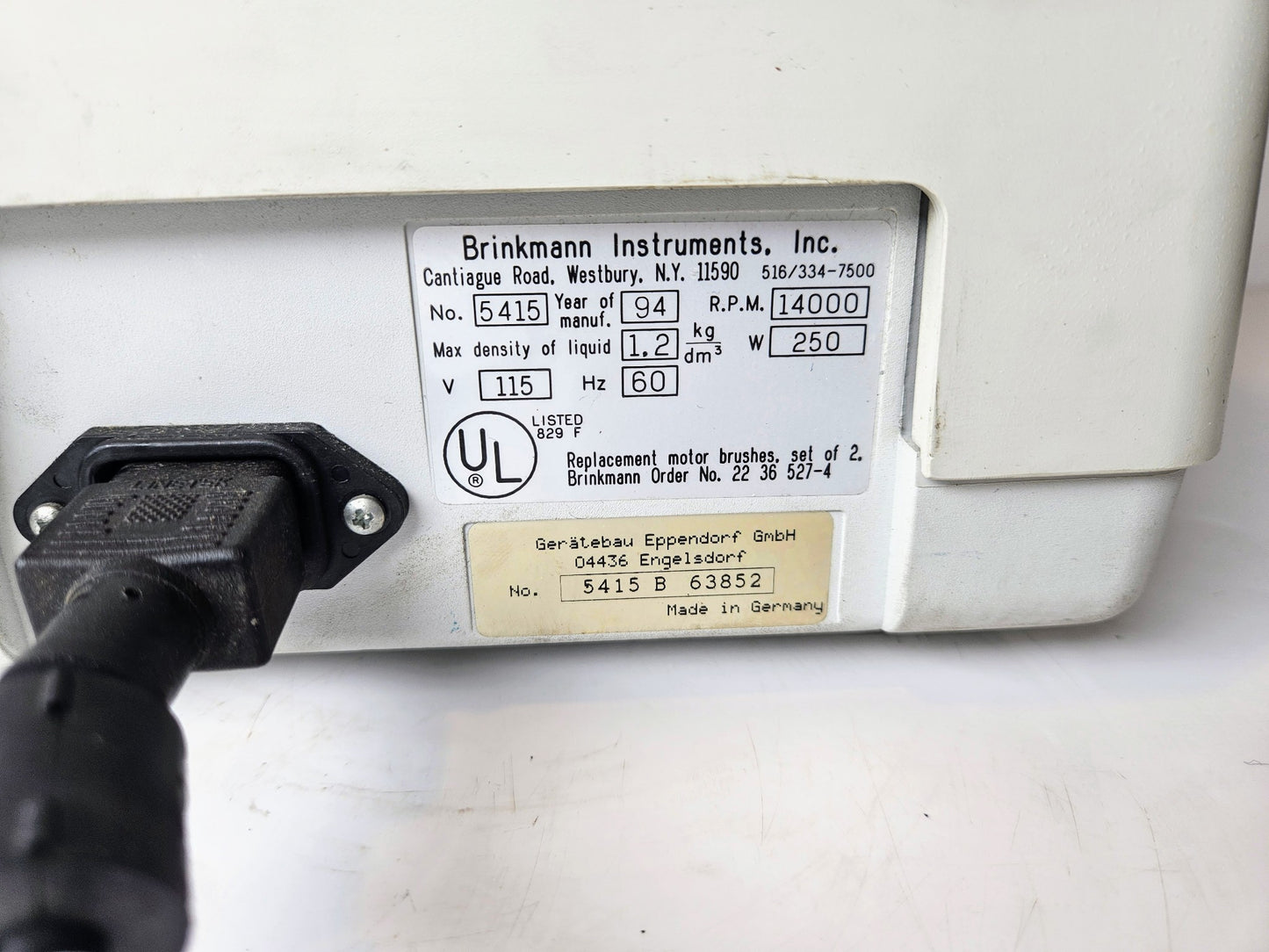 90-DAY-WARRANTY EPPENDORF 5415C with F45-18-11 ROTOR & LID WATCH VIDEO FREE SHIP