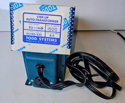 WARRANTY TODD STEP-UP AUTO TRANSFORMER SU14 110/120v 220/240v 1500VAmax FREESHIP